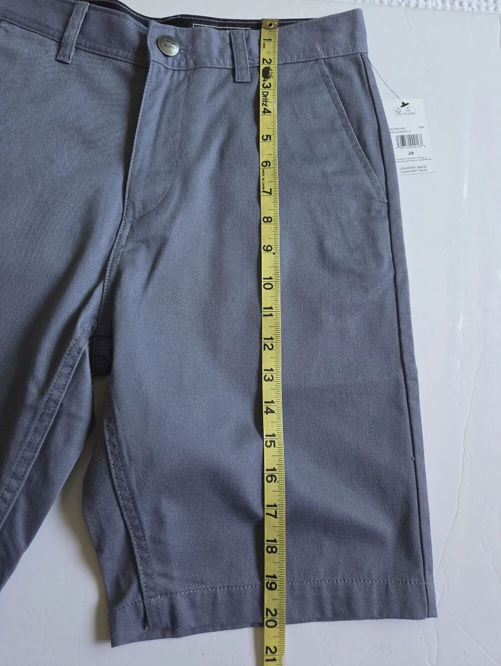 Billabong Men's Slate Gray Flat Front Shorts